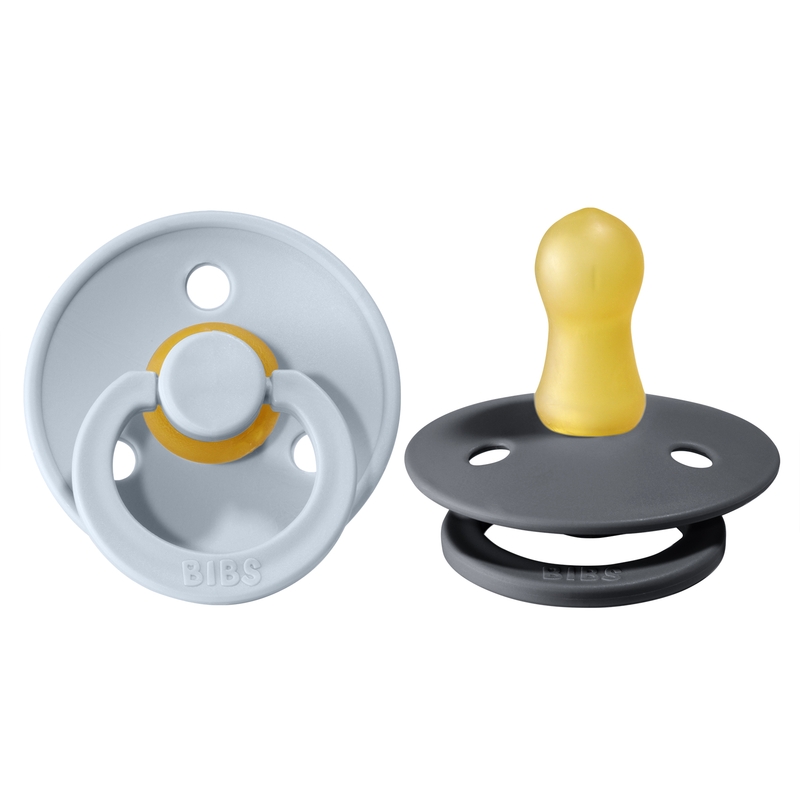 Schnuller hellblau/grau 0-6 Monate 2er Set