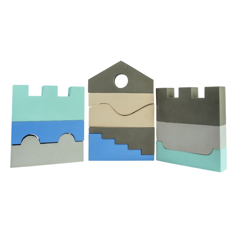 Spielsteine Puzzle Blocks &#039;Sky&#039; blau 11-tlg.