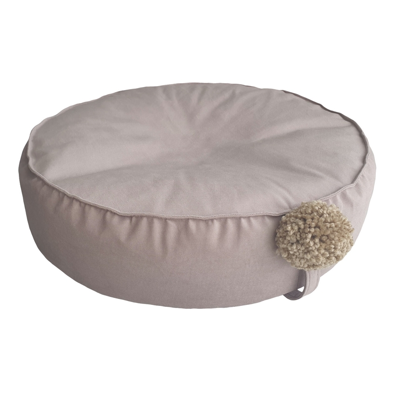 Kinder Sitzpuff &#039;Velour&#039; taupe 60cm