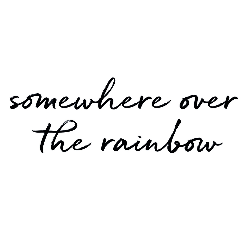 Wandsticker 'Over the rainbow' handgezeichnet