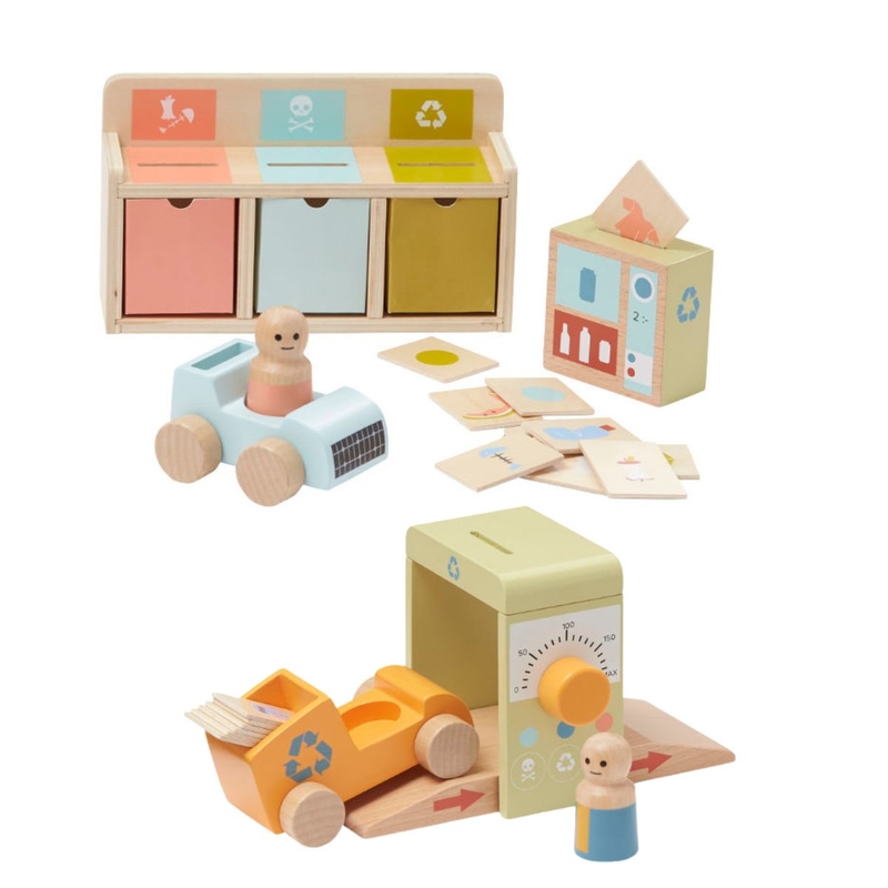 Recyclinghof/Rollenspiel aus Holz ab 3 Jahren