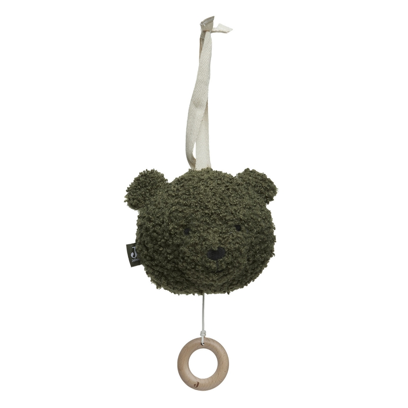 Spieluhr &#039;Teddy Bär&#039; Bouclé grün 20cm