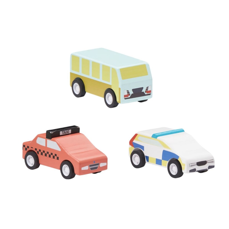 Holzauto Polizei, Bus &amp; Taxi ab 3 Jahren