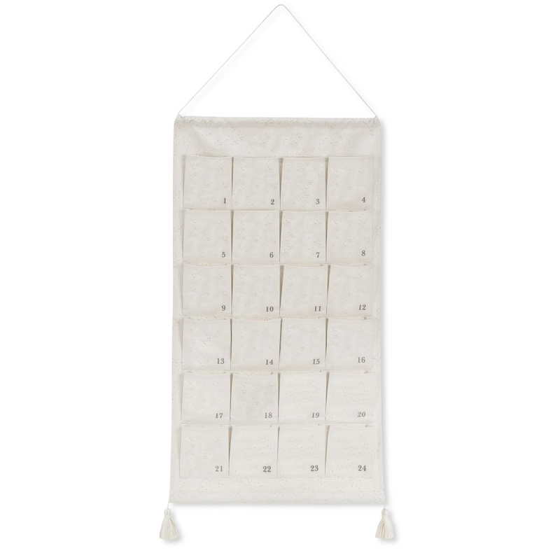 XL Adventskalender &#039;Etoile&#039; creme 70x125cm