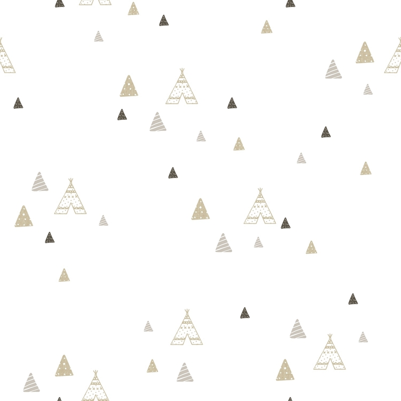 Vliestapete &#039;Tipi&#039; beige/grau