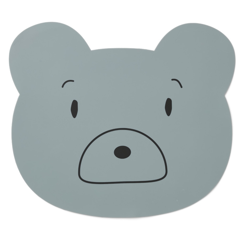 Tischset Silikon 'Bear' blue fog