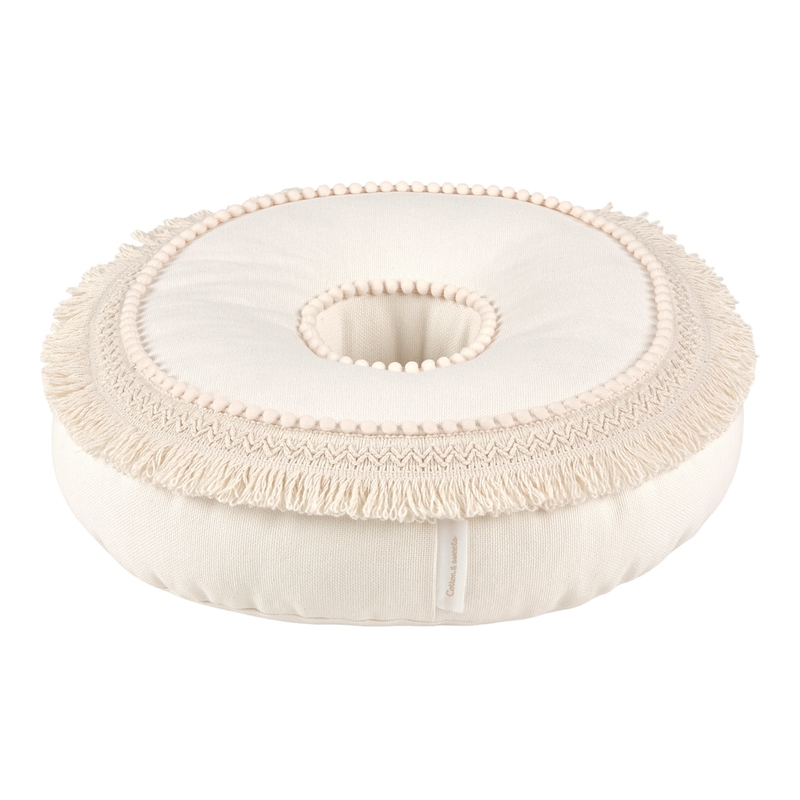 Kissen &#039;Boho&#039; Donut creme 40cm