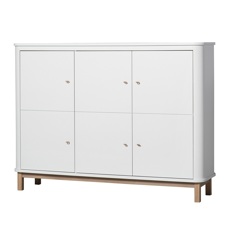 Multischrank &#039;Wood&#039; Eiche/weiß 3-türig