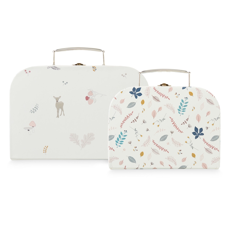 Pappkoffer 'Waldtiere & Blätter' 2er Set