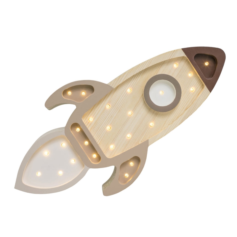 LED Kinderlampe &#039;Rakete&#039; beige 41cm dimmbar