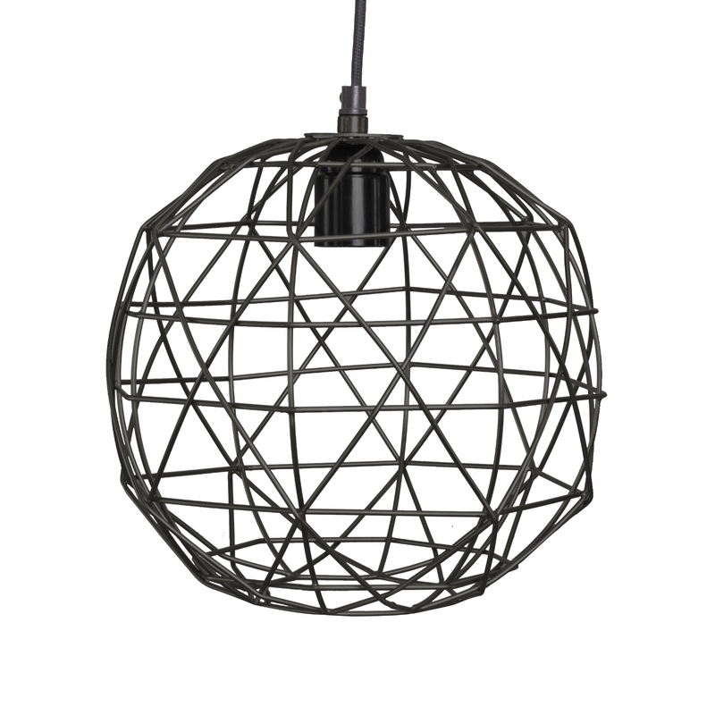 Metall-Hängelampe &#039;Toss&#039; schwarz 28cm