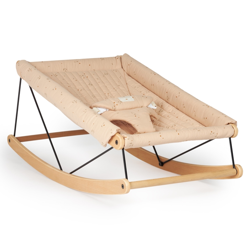 Babywippe Buche inkl. Bezug &#039;Willow&#039; dune
