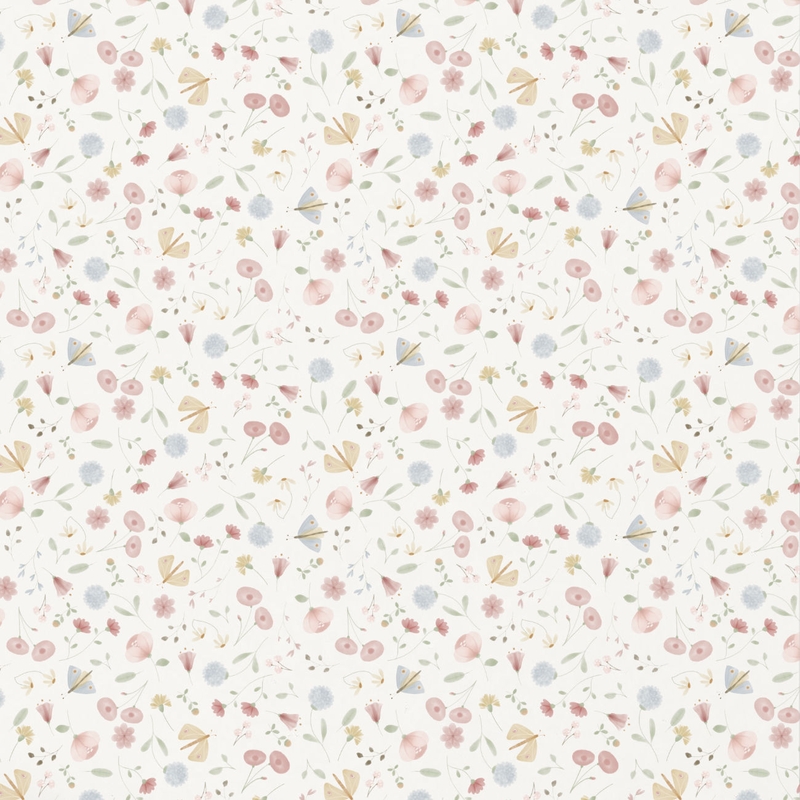 Fototapete &#039;Flowers &amp; Butterflies&#039; 300x280cm