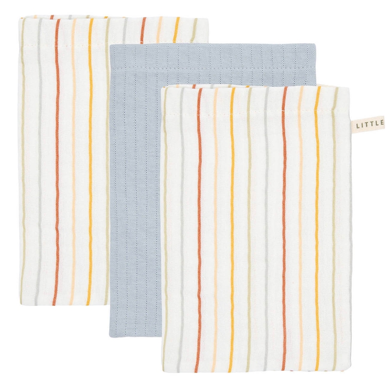 Waschlappen &#039;Vintage Sunny Stripes&#039; 3er Set