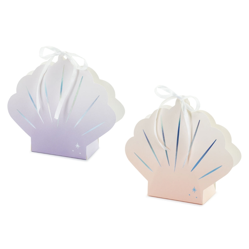Party Snackboxen Muschel rosa/lila 4 St.