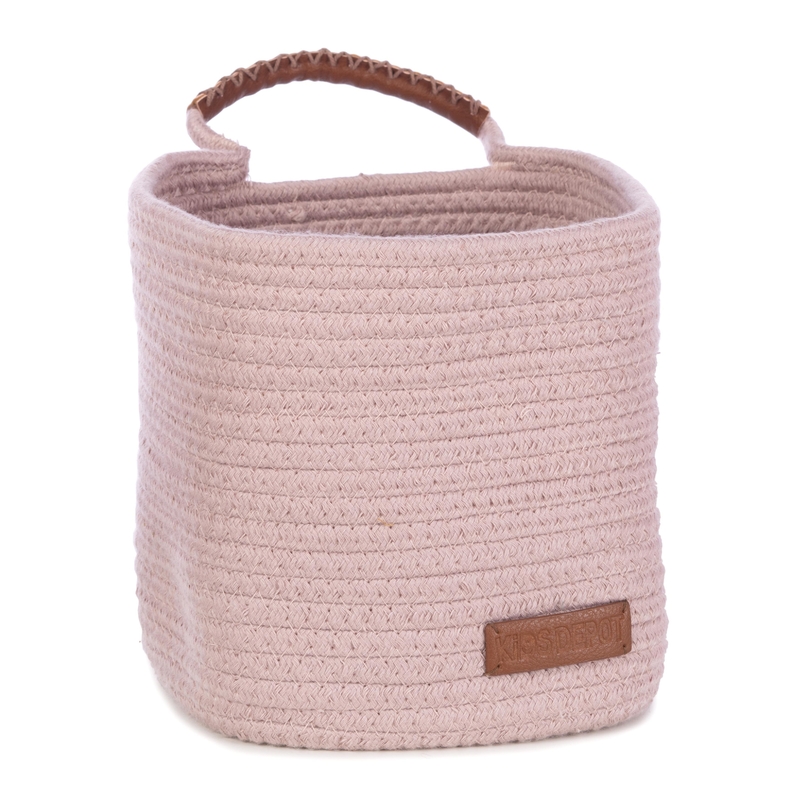 Wandkorb aus Baumwolle 'Ewa' altrosa 20cm