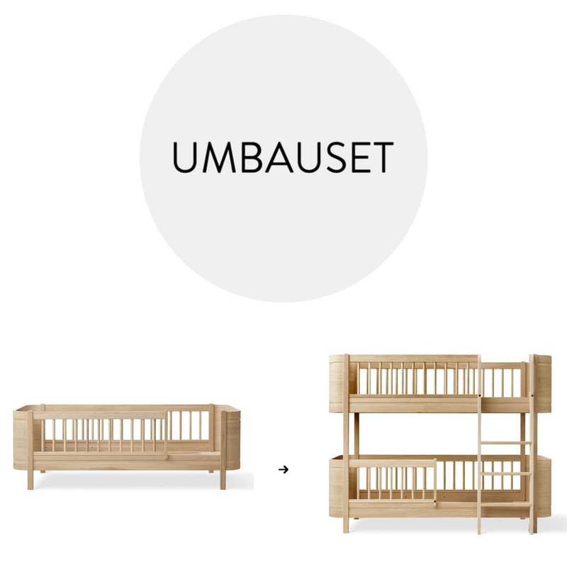 Umbauset - Juniorbett zum Etagenbett &#039;Mini+&#039; Eiche