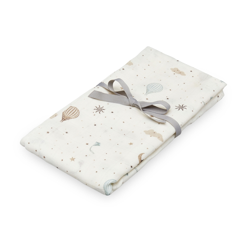 Bio Pucktuch &#039;Dreamland&#039; creme 120x120cm