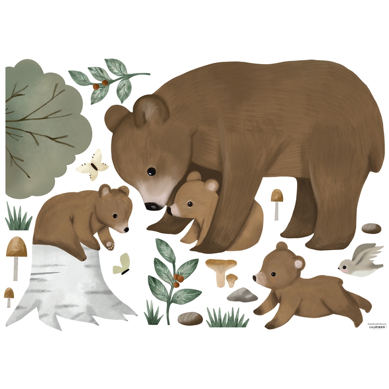 Wandsticker &#039;Bears Family&#039;