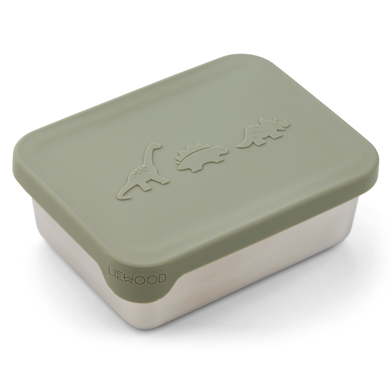 Snackbox Ako &#039;Dino&#039; Edelstahl khaki 13cm