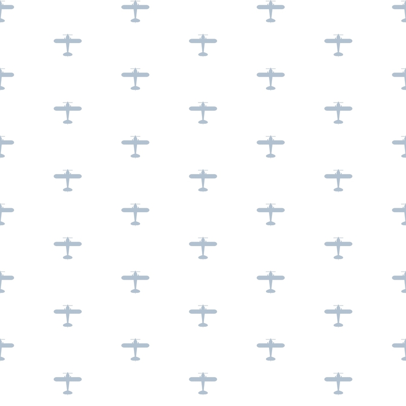 Vliestapete &#039;Flugzeuge&#039; weiß/hellblau