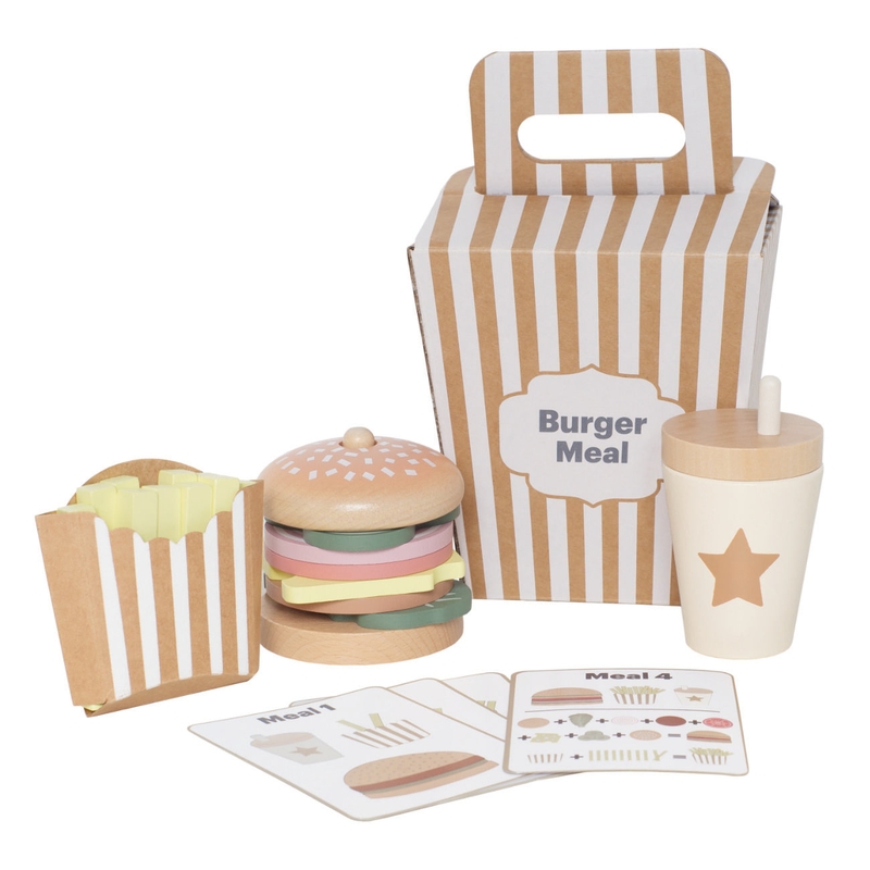 Burger Set mit Menükarten Rollenspiel ab 2 Jahren