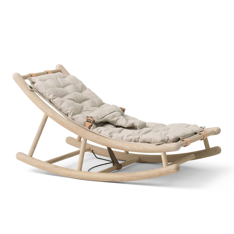 2 in 1 Baby &amp; Kinderwippe &#039;Wood&#039; Eiche beige