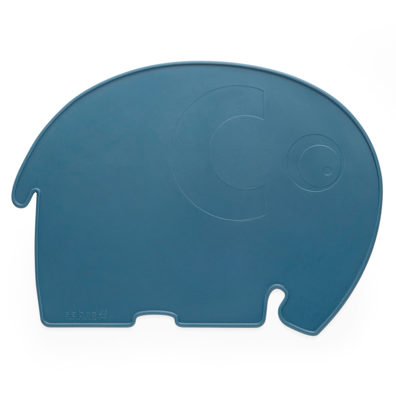 Tischset 'Elefant Fanto' Silikon nordic blue