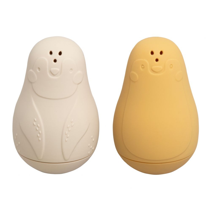 Badespielzeug &#039;Pinguin&#039; Silikon creme/senfgelb