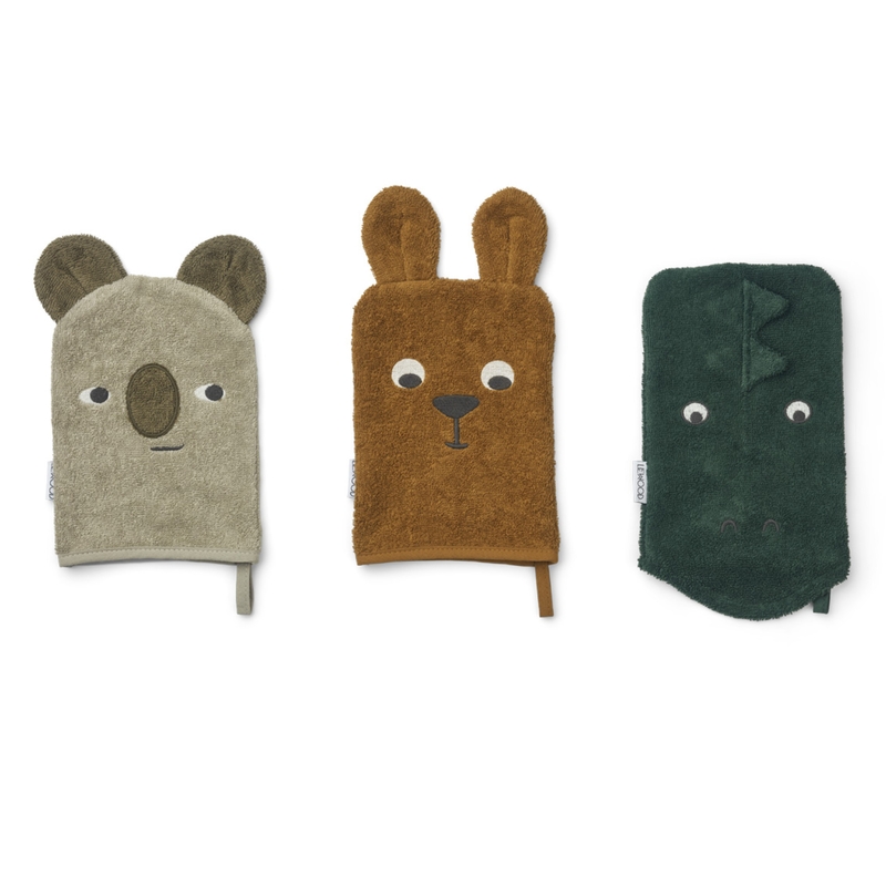 Kinder Waschlappen Frottee 'Aussie' 3er Set