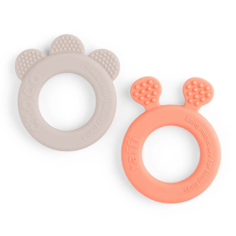 Beißringe &#039;Deer Friends&#039; Silikon beige