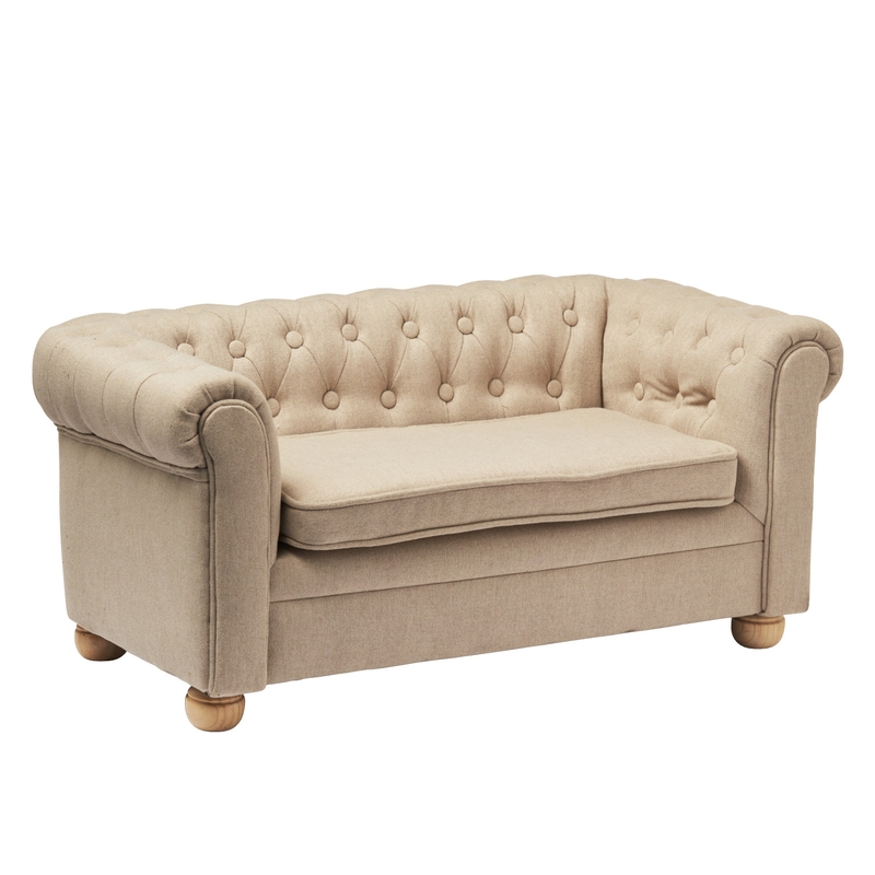 Kindersofa &#039;Chesterfield&#039; Beige ab 2 Jahren