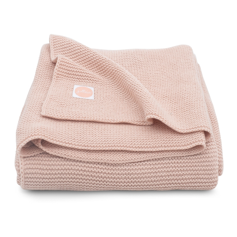Kuscheldecke Strick &#039;Basic Knit&#039; puderrosa
