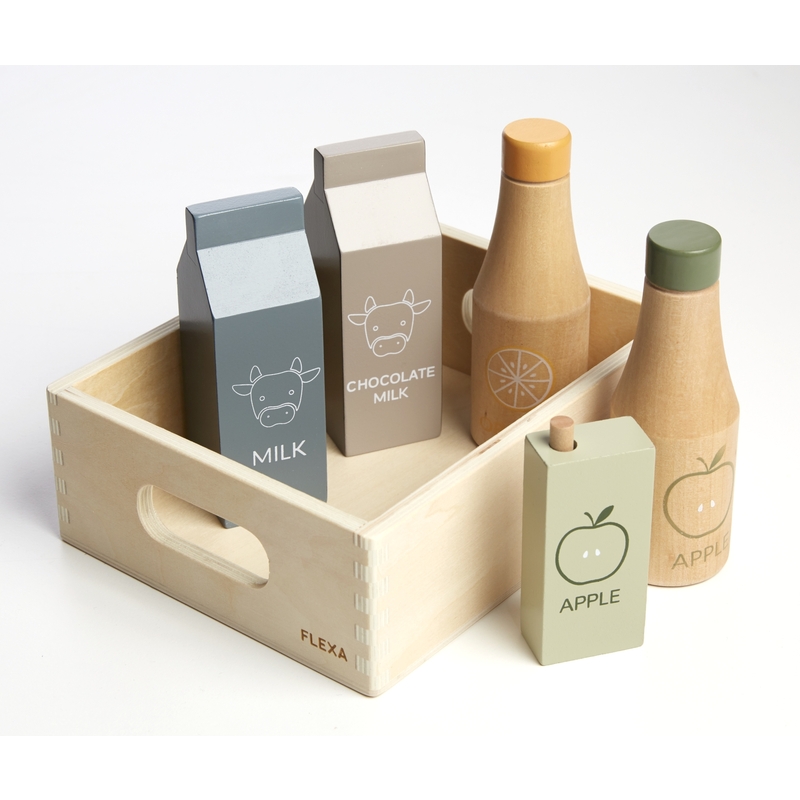 Kaufmannsladen Zubehör Milchprodukte Set 4 tlg 