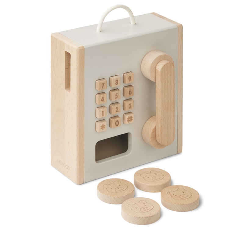 Spiel-Telefon aus Holz sandy ab 3 Jahren