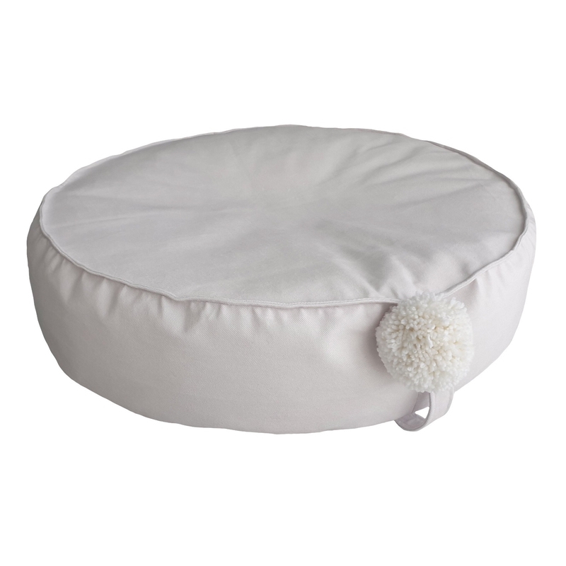 Kinder Sitzpuff &#039;Velour&#039; creme 60cm