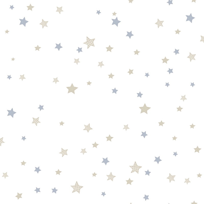 Vliestapete &#039;Sterne&#039; blau/beige