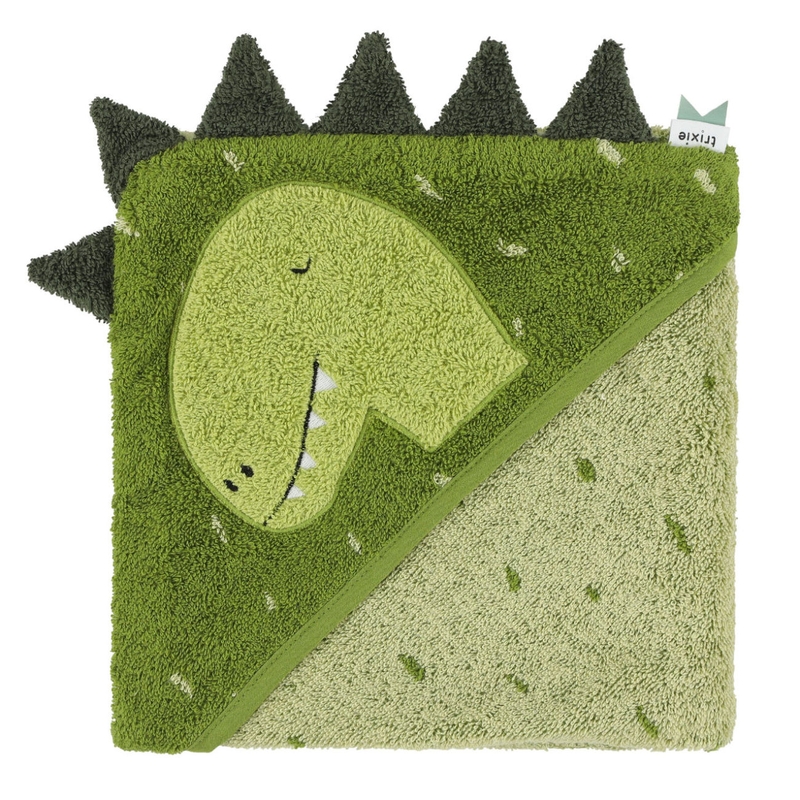 Kapuzenhandtuch &#039;Dino&#039; grün 75x75cm