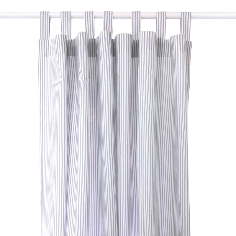 Vorhang &#039;Streifen&#039; grau/weiß H 240cm