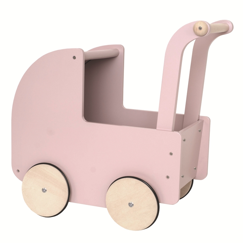 Puppenwagen Holz altrosa ab 18 Monaten