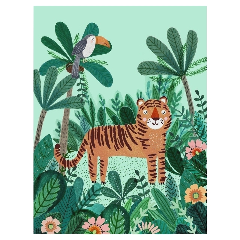 XL-Poster 'Tiger & Toucan' mint 50x70cm