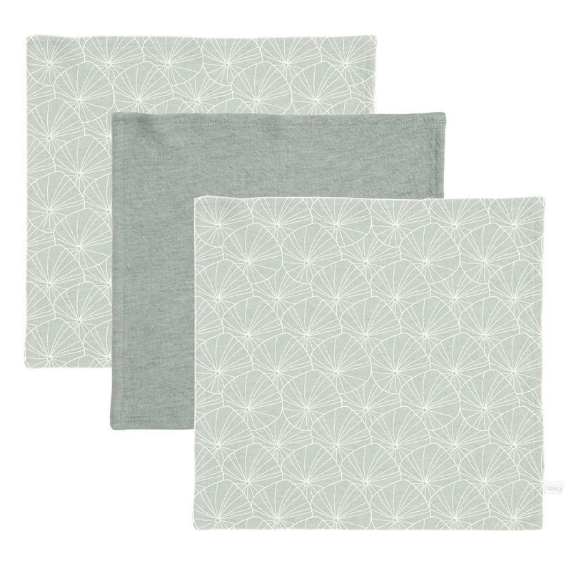 Spucktücher 'Lily Leaves' mint 3er Set