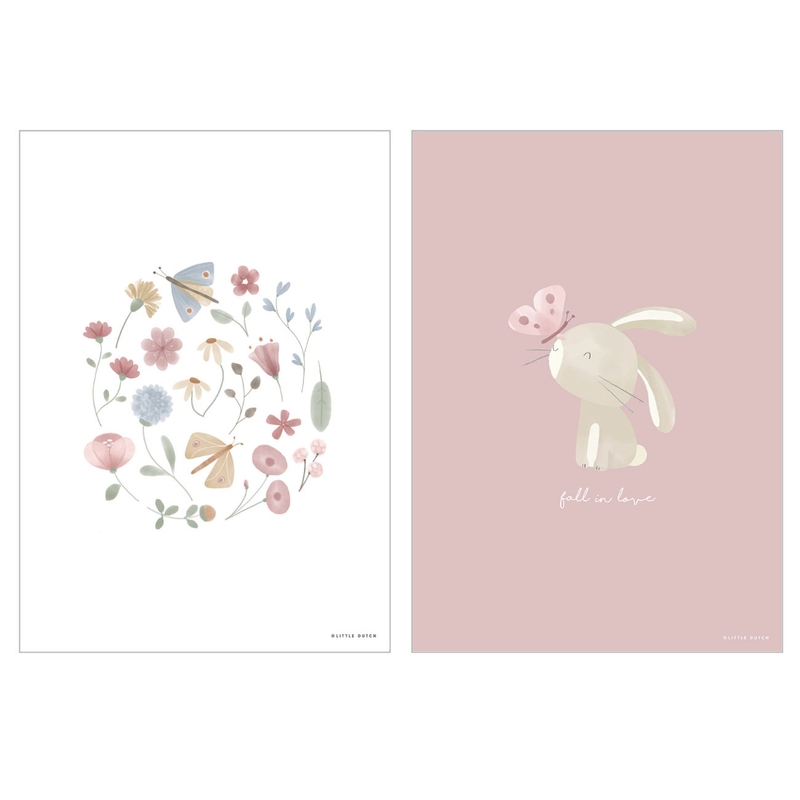 Wendeposter &#039;Flowers &amp; Butterflies&#039; 30x40cm