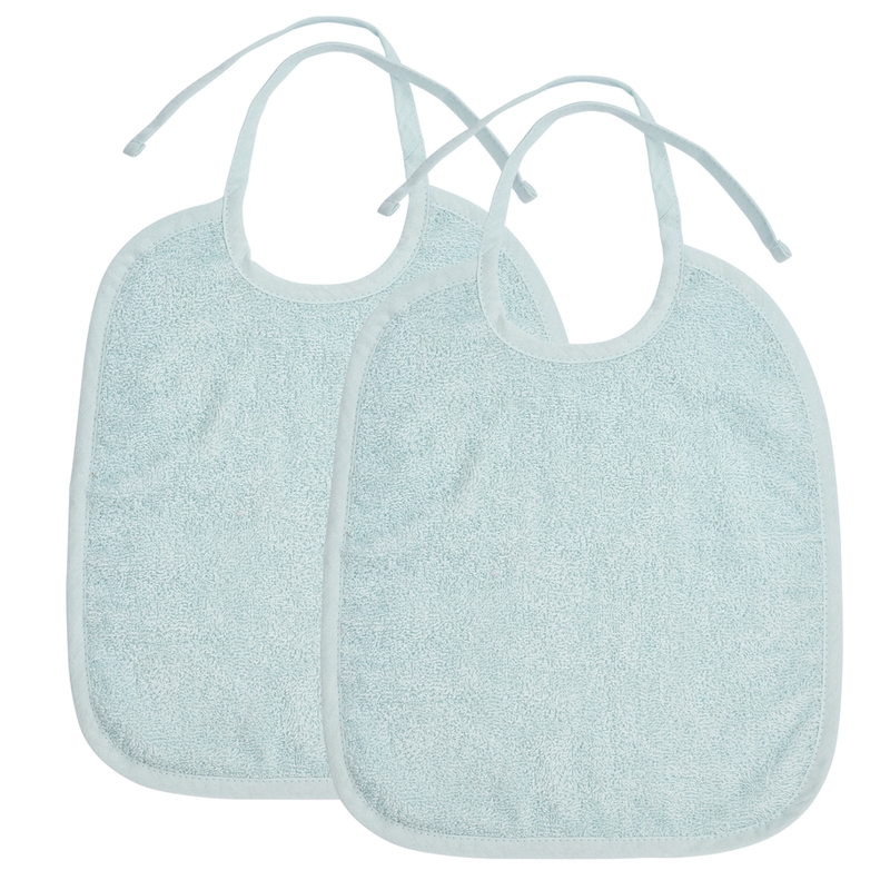 Lätzchen aus Frottee hellblau 2er Set