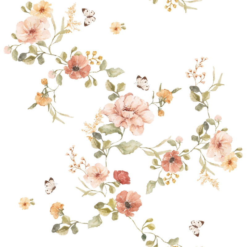 Vliestapete 'Vintage Blumen' 50x280cm