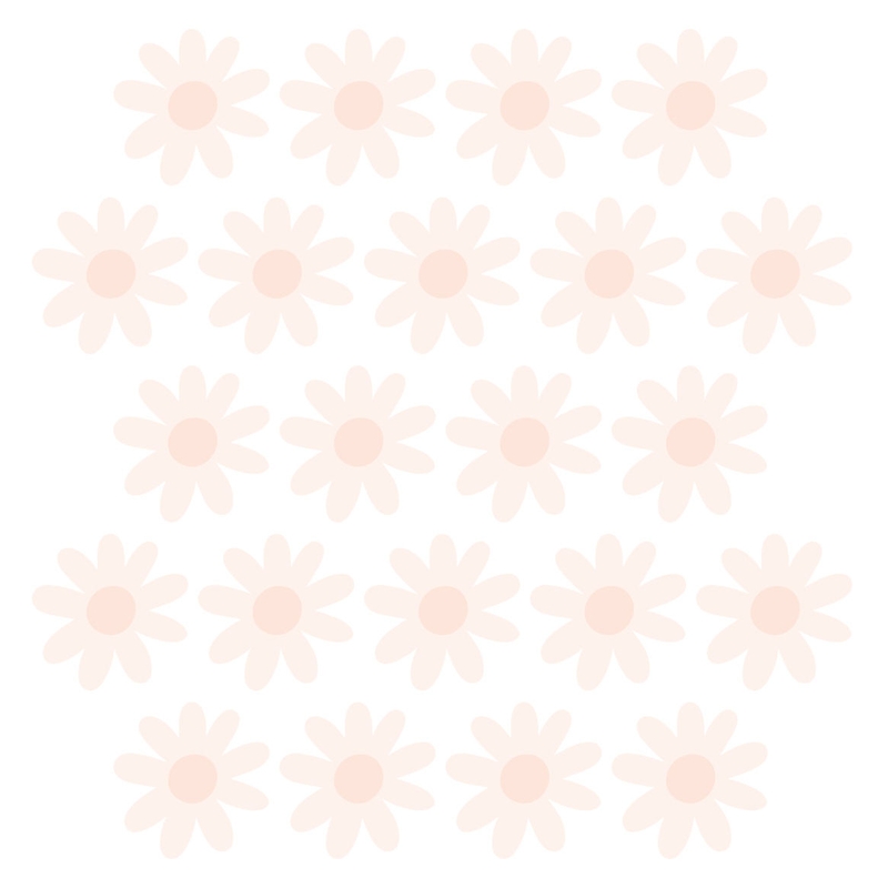 Wandsticker Blumen &#039;Daisies&#039; nude 22-tlg.