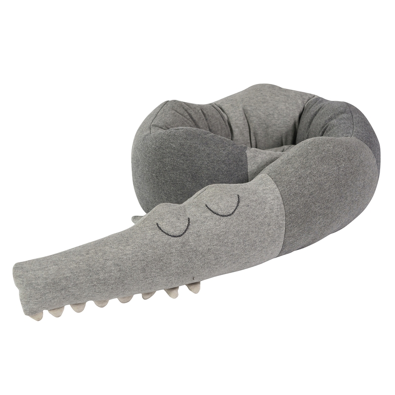 Bettschlange &#039;Sleepy Croc&#039; elephant grey 190cm