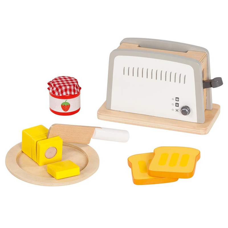 Kinder Toaster-Set Holz ab 3 Jahren