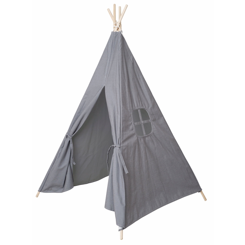 Kinder Tipi &amp; Spielzelt grau