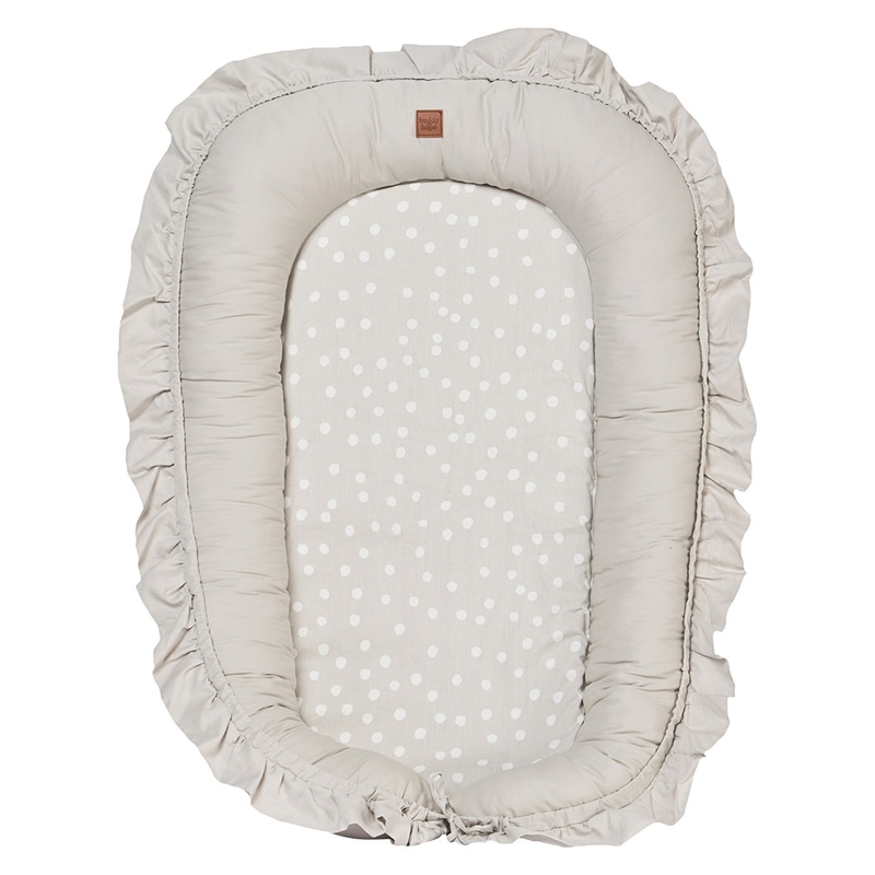Babynest 'Punkte' hellgrau 50x100cm